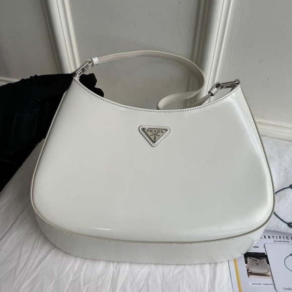 Prada Handbags - ❌SOLD❌ Prada Cleo Brushed Leather Shoulder Bag White